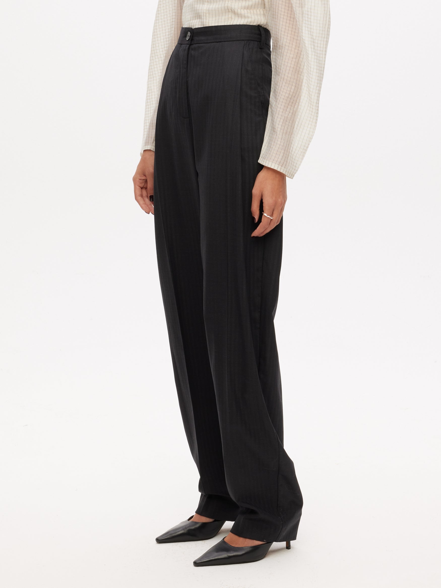 High waisted tailored outlet trousers